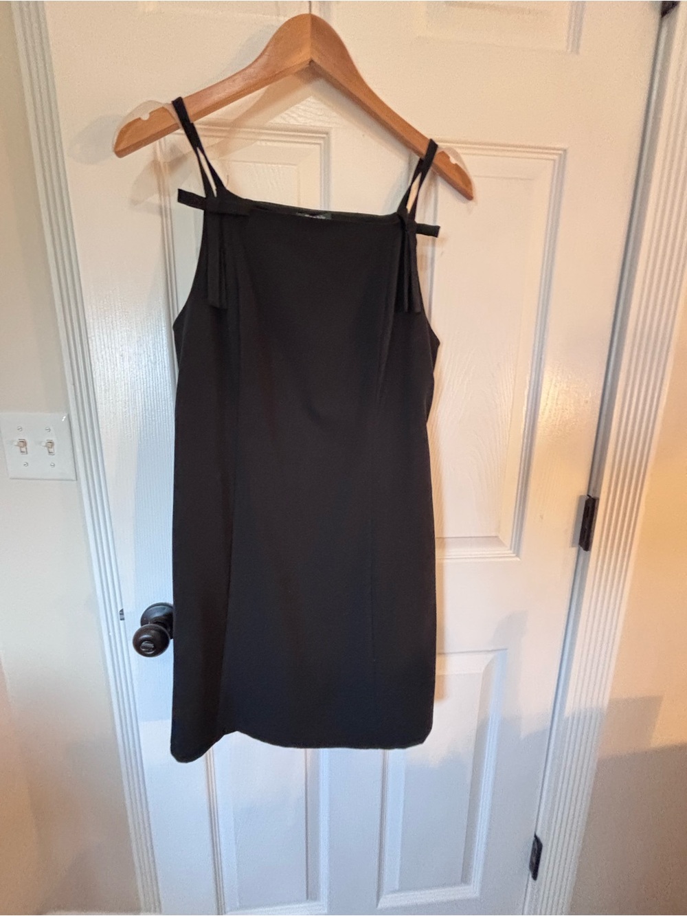 wild fable Black Mini Tie-Strap Shift Dress